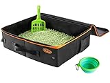 Deblue Travel Litter Box for Cat, Portable Litter
