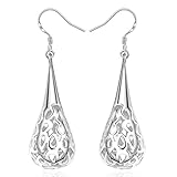 [Vintage Style] Crystal Princess Pea Pendant Clear Dangle Earrings MR.TIE Exquisite Women Fashion Jewelry