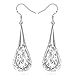 [Vintage Style] Crystal Princess Pea Pendant Clear Dangle Earrings MR.TIE Exquisite Women Fashion Jewelry