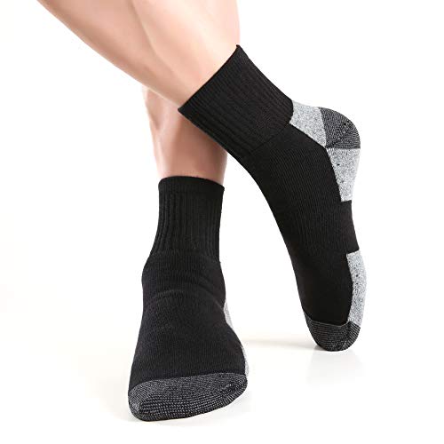 WANDER Men's Athletic Ankle Socks 8 Pairs Thick Cushion Running Socks for Men&Women Cotton Socks