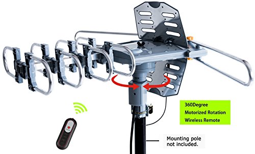 pingbingding-HDTV-Antenna-Amplified-Digital-Outdoor-Antenna-150-Miles-Range-360-Degree-Rotation-Wireless-Remote-Snap-On-Installation-Support-2-TVs