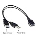 chenyang USB 3.0 Female to Dual USB Male Extra Power Data Y Extension Cable for 2.5