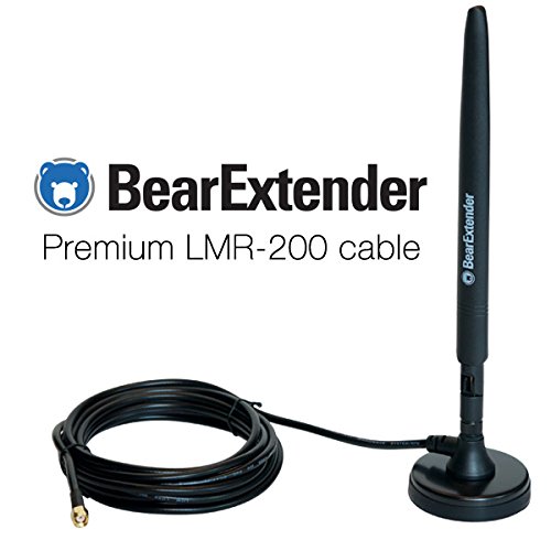 BearExtender Heavy Duty 7 dBi Wi-Fi Antenna w/ RP-SMA Extension Cable & Magnet Base