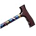 Folding Cane - Abstract. This Walking Stick Cane has push button height adjustment and a weight capacity of 250 lbs. Comfortable Fritz Handle for arthritis sufferers.