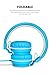 rockpapa 950 Wired Headphones for Kids Girls Boys for School Classroom with Microphone, On-Ear Foldable Corded Headphones with Jack 3.5mm for Laptop Computer Tablet Chromebooks White Blue