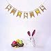 Tinksky EASTER Bunny Banners Decoration EASTER Burlap Banners Easter Rabbit Carrot Print Burlap Bunting Banner