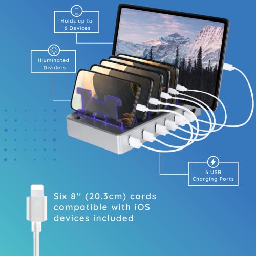 Hercules Tuff Charging Station For Multiple Devices, With 6 USB Fast