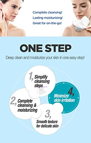 Epielle Argan Oil Facial Makeup Remover Cleansing Tissues Wipes Towelettes - 60ct (Sheets) per pack, 4 packs