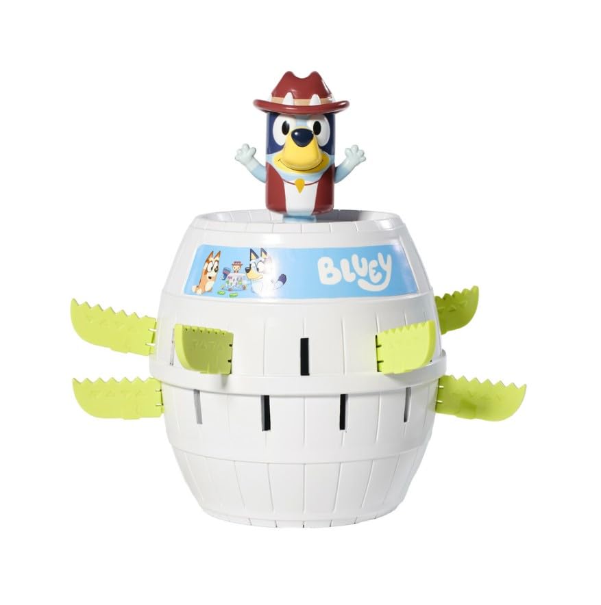 TOMY Pop Up Bluey Kids Game- Family and Preschool Games for Family Game Night - Winter Break Activities- Girls and Boys Games - 2-4 Players - Ages 4 Years and Up