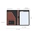 Samsill Contrast Stitch Faux-Leather Portfolio, Mini Size Business Interview Professional Padfolio, Includes 5 x 8 Inch Writing Pad, Brown