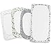BaeBae Bassinet Fitted Sheet for Halo, Mika Micky, Maxi COSI & Others - 4 Pack 100% Jersey Knit Cotton - Standard Size Oval or Rectangular Pads for Boys & Girls