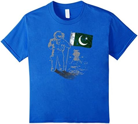 Kids Solar System Shirt Pakistan Flag Space Exploration Shirt 4 Royal Blue