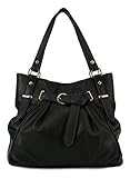 Scarleton Womens Vintage Tote Bag H124501 - Black