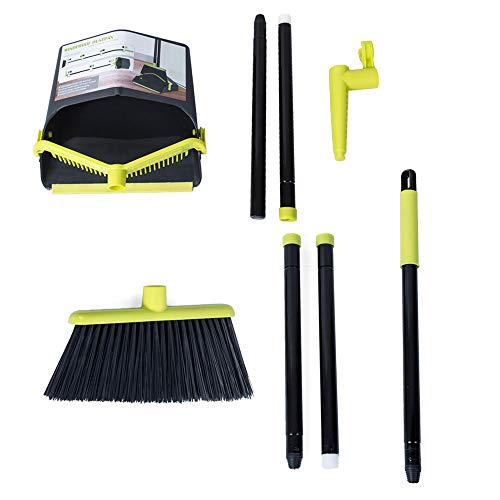 Dust Pan Sweep Set Broom Dustpan Cleans Broom Combo with Long Handle
