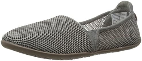 NoSox Women's Meshpadrille Flat, Grey/Brown, 42 EU/11 M US