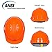 AMSTON Safety Hard Hat, Head Protection, “Keep Cool” Vented Helmet, Fully Adjustable, Low Profile, Cap Style, Type 1 Class C, Construction, ANSI Z89.1, Orange