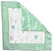 SwaddleDesigns Cotton Muslin Baby Lovie, Small Security Blanket, Green Woodland with Satin Trim