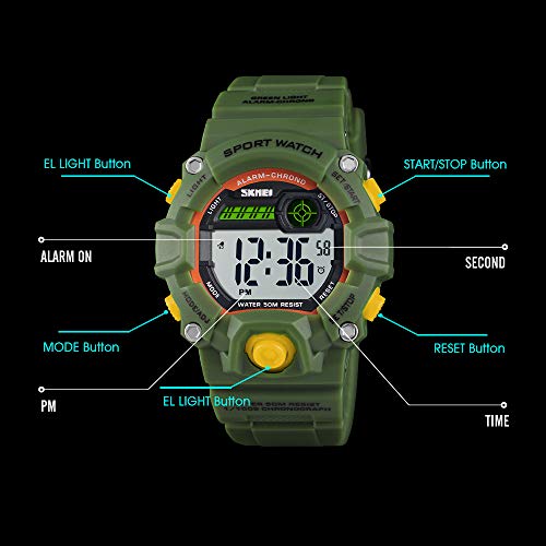 4 Waterproof+Electronic+Chronograph+Military+Stopwatch