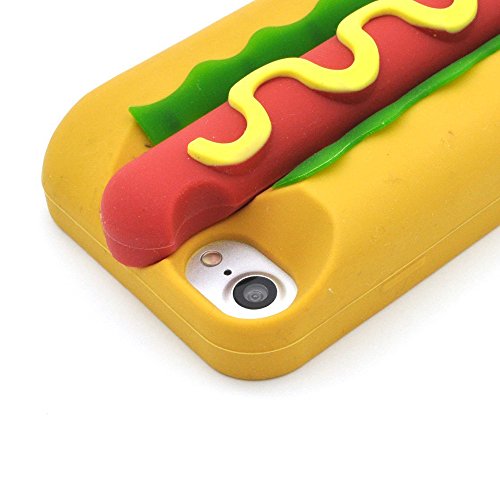 for iPhone 6 / iPhone 6s / iPhone 7 / iPhone 8 Case Hot dog Silicone Rubber Soft Case back cover 3D - Thumbnail 3