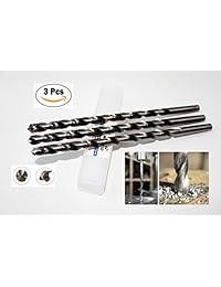 Broca de extensión extra larga de cobalto HSS de 1 4 pulgadas x 12 pulgadas con vástago de 12 pulgadas, flauta en espiral, 135 grados, punto dividido, perforación de agujeros profundos en metal y acero.
