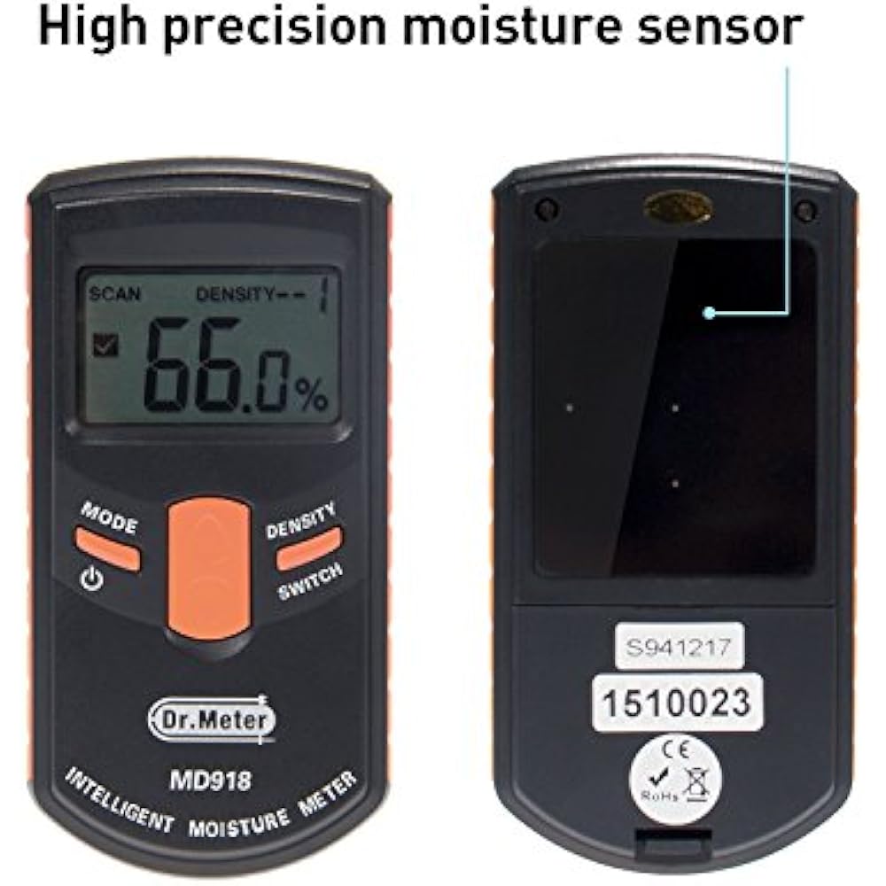 Pinless Wood Moisture Meter, Dr.meter Upgraded Inductive Tools