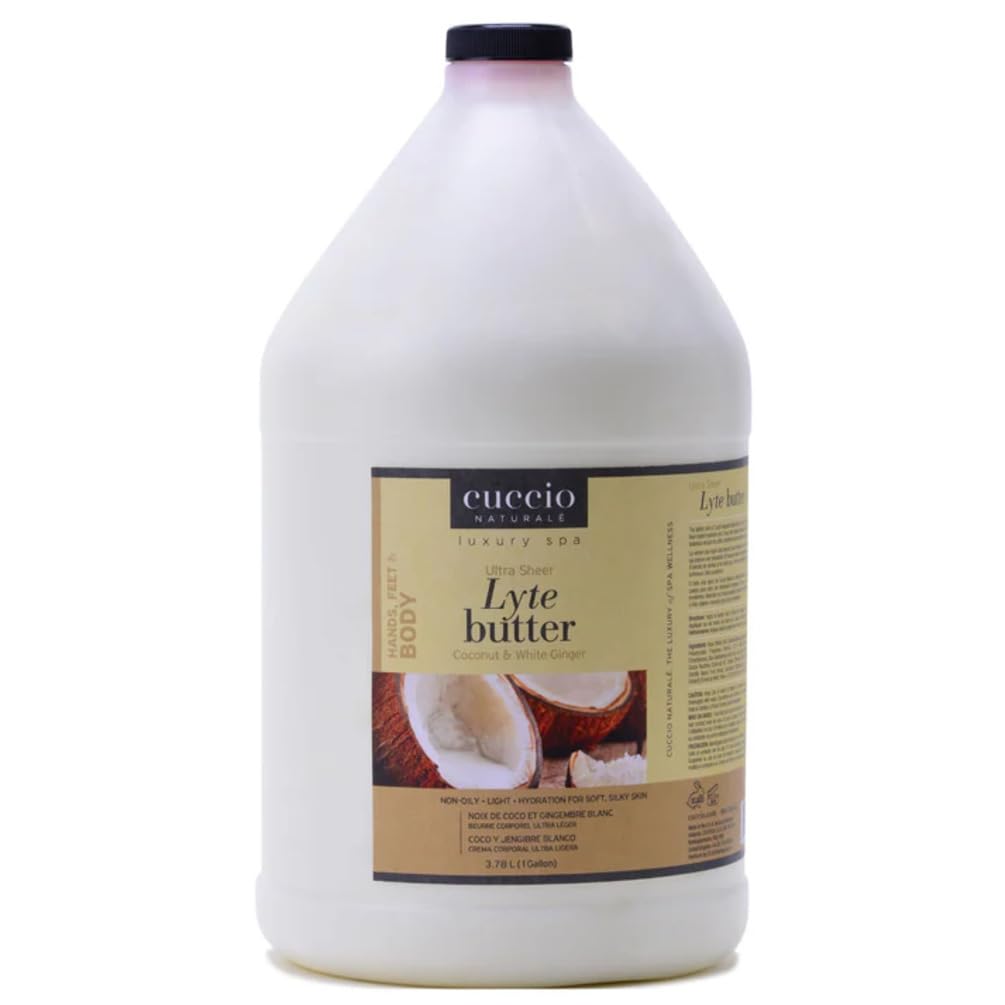 Cuccio - Ultra Sheer Lyte Butter - Coconut and White Ginger - for Unisex - Body Butter - 237ml