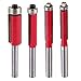 Yakamoz 4pcs 1/4 Inch Shank Top End Bearing Flush Trim Router Bit Set | 1/4