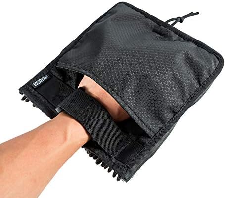 Onetigris 折り畳み傘カバー 洗車グローブ 両用 2面吸水 黒 防水ファスナー 倉 ケース 傘