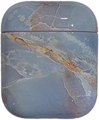 Airpods Case MEIQING Fashion Marble Waterproof Shockproof Cover for Airpods 1 2 Charging Case Earphones Accessorie Great Gift (A)