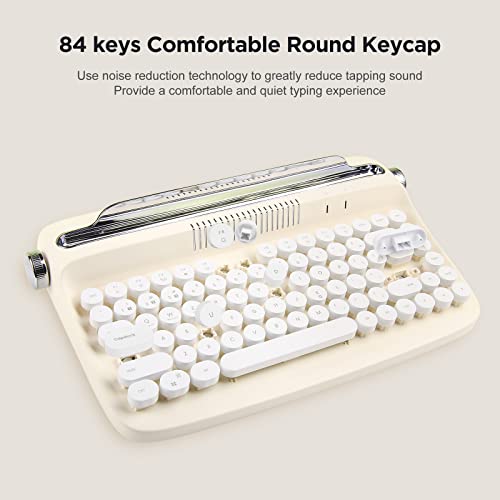YUNZII ACTTO B303 Wireless Typewriter Keyboard, Retro Bluetooth