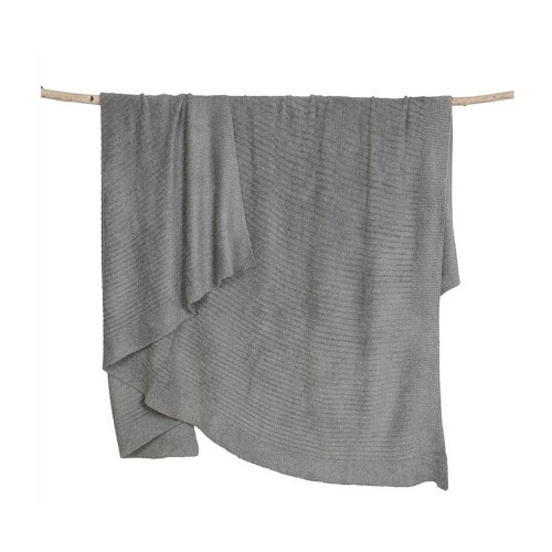 Barefoot Dreams Bamboo Chic Lite Blanket, 30" X 40" (Pewter, 30" x 40")