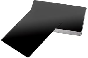 MTGHYARE 50 Pack Metal Business Cards Blanks Aluminum Sheet 0.2mm Blank Engraving Metal Tags Materials for CNC Engraver Laser Engraving DIY Gift Cards (Brilliant Black)