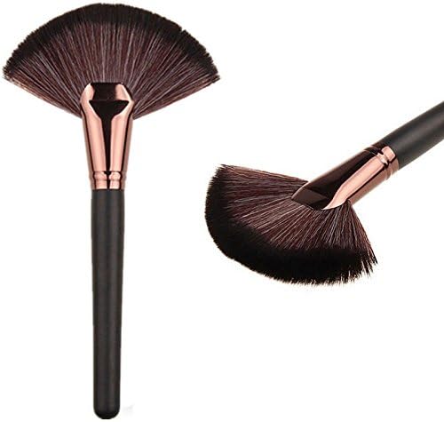sumanee Pro Makeup Fan Shape Cosmetic Brush Blending Highlighter Contour Face Powder New