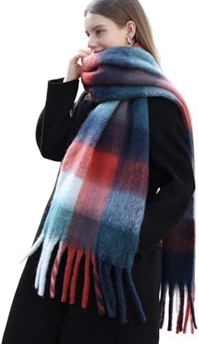 MININAI Chunky Winter Scarfs for Women Cold Weather Warm Knit
