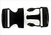 Plastic Side Release Buckle 2 Inches Webbing Strap Clasp Black Pack of 2