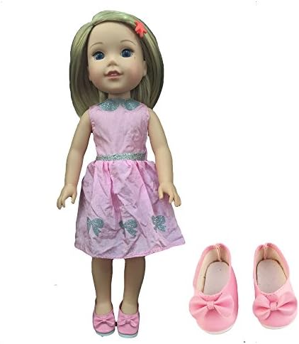 My fleta Princess Dress +1pair shoes for 14.5 Inch American Girl Dolls Wellie Wishers