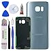 LUVSS [Extra Adhesive Back Glass Replacement for Samsung Galaxy S7 Edge G935 (All Carriers) Rear Cover Glass Panel Case Housing with Opening Tools Kit (Silver)