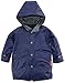 Wippette Little Boys Solid Hooded Fisherman Raincoat Jacket, Navy, 3T