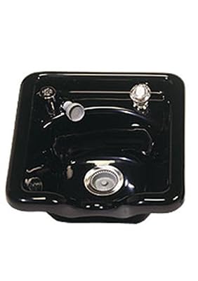 Belvedere 2800BK Beta 18-3/4-Inch by 19-1/4-Inch by 10-1/4-Inch Acrylic Shampoo Bowl, Black