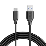 Anker USB C Charger, Powerline USB C to USB 3.0 Cable (6ft) with 56k Ohm Pull-up Resistor for Samsung Galaxy Note 8, S8, S8+, S9, MacBook, Sony XZ, LG V20 G5 G6, HTC 10 and More