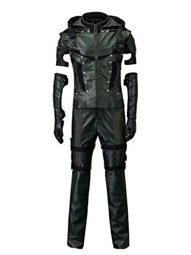 CosFantasy Oliver Queen Season 4 Arrow Costume Cosplay Robin Hood
