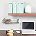 mDesign Plastic Slim Vertical File Folder Storage Organizer Bin with Handle - Hold Notebooks, Binders, Envelopes, Magazines for Home Office, Work Desktops, Ligne Collection, 2 Pack, Mint Green