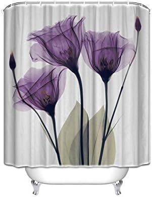 Chic D Home Decor Lavender Hope Waterproof Fabric Shower Curtain 72 x 78 Inch,Extra Long Size