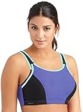 Glamorise Women's Plus Size Adjustable Support Wire Sport Bra, Purple/Black, 42DD