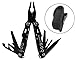 Multitool With Belt Clip - Folding Multi-Plier, Wire Cutter - Safe Lock - Includes Sheath - Black Oxide Stainles Steel - for Survival, Fishing, Camping - Roshburg Adventure Series