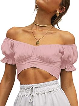 pink ruffle crop top