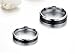 JewelryWe Men's Womens Stainless Steel Ring Silver Black Valentine Love Couples Promise Engagement Wedding Band