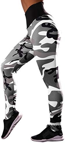 Tianjinrouyi Women's High Waist Yoga Pants Camouflage Tummy Control Stretch Workout Running Yoga Leggings Sports Trousers