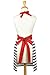 DII Women's Cotton Skirted Kitchen Apron for Cooking, Baking & Crafts, Adjustable with Generous Waist Ties, Nautical Stripe, One Size