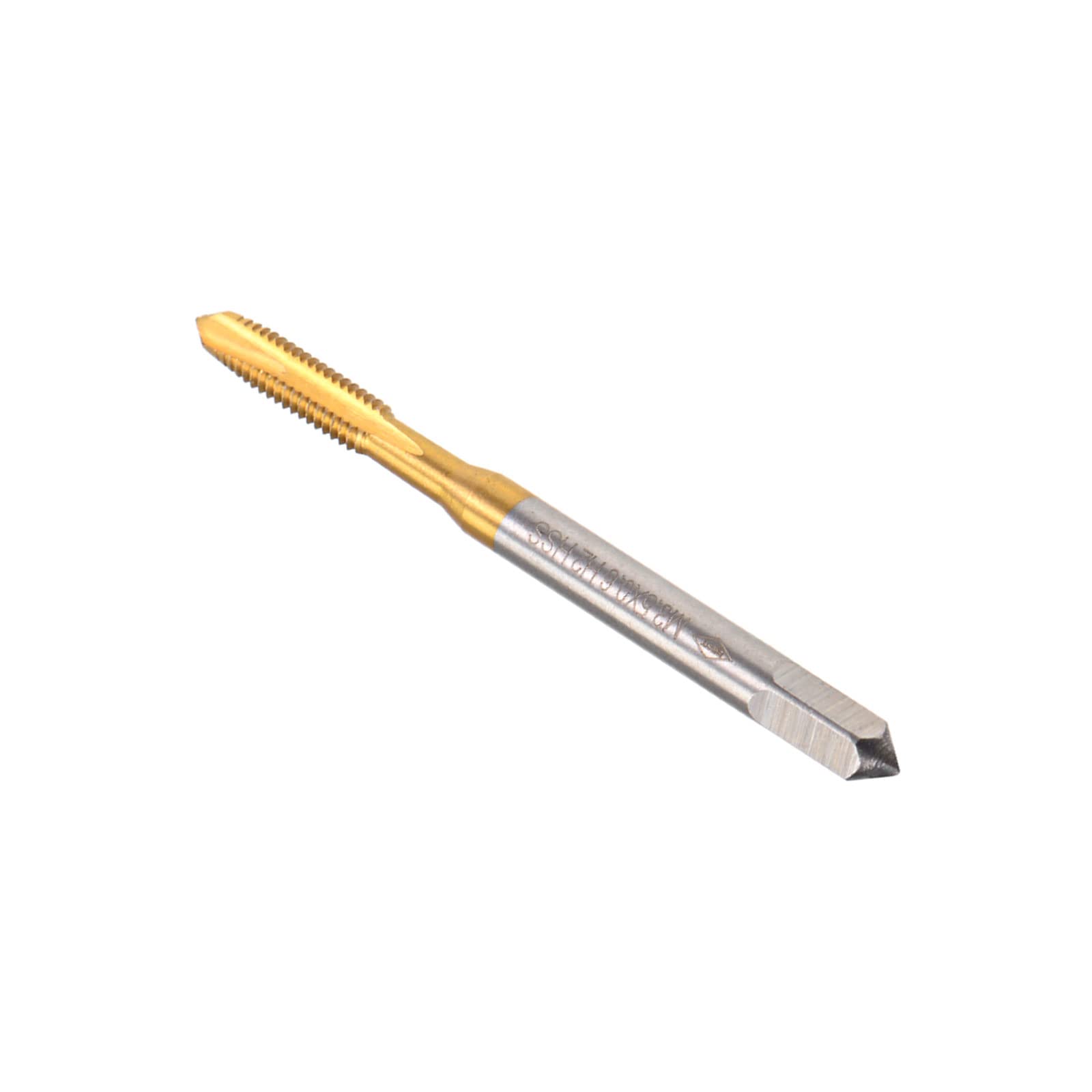CoCud Spiral Point Taps, Metric M3.5 x 0.6 Thread, Titanium Coated High Speed Steel 6542 Screw Milling Threading Tap - (Applications: for Tapping Drilling Machine), 1-Piece